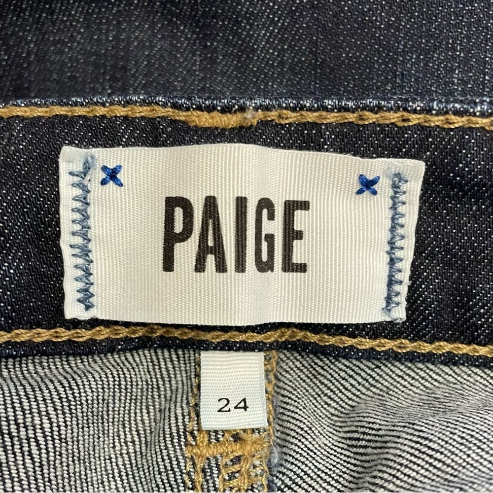 Paige Denim Bermuda Shorts in Warner Long Jean Shorts Dark Wash Size 24 | 00 - Picture 7 of 12